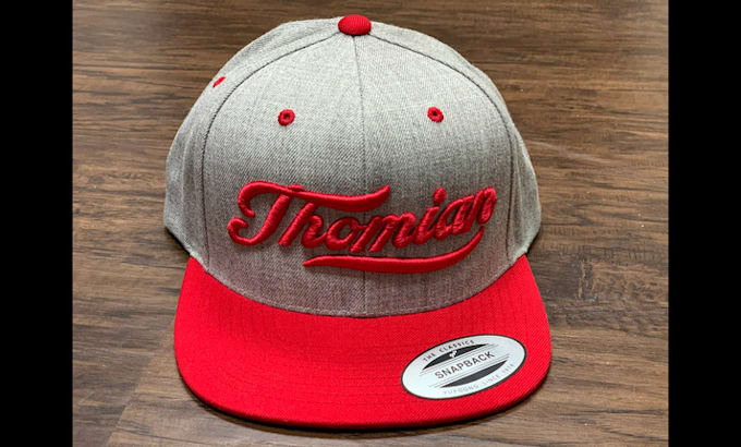 high quality 3d puff embroidery digitizing for caps and logo