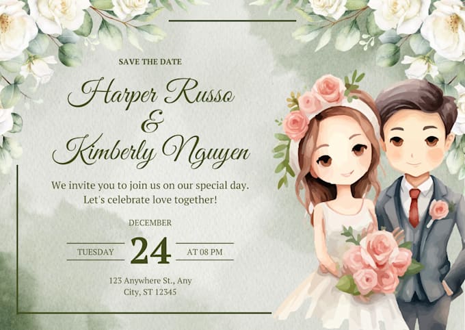 create amazing wedding invitation cards