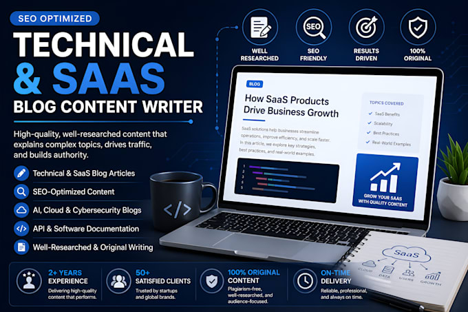 write technical and saas blog content