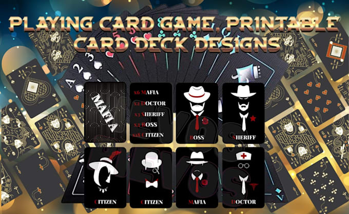 design kids playing card game printable card deck