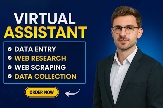 be your virtual assistan for data entry,b2b leads, web scraping and web research