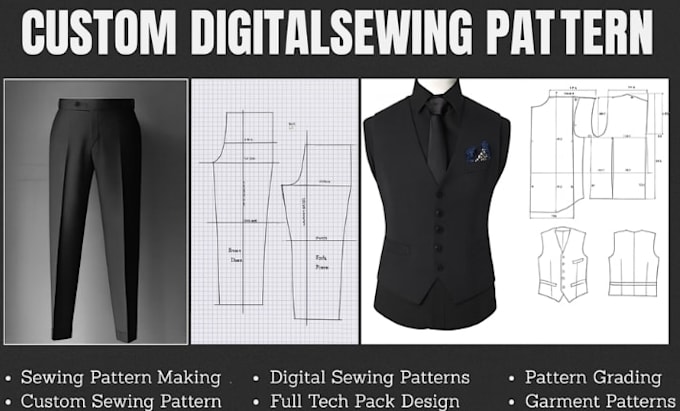 create professional digital sewing patterns with grading for apparel in PDF dxf