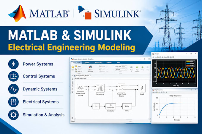 develop matlab simulink models for electrical engineering