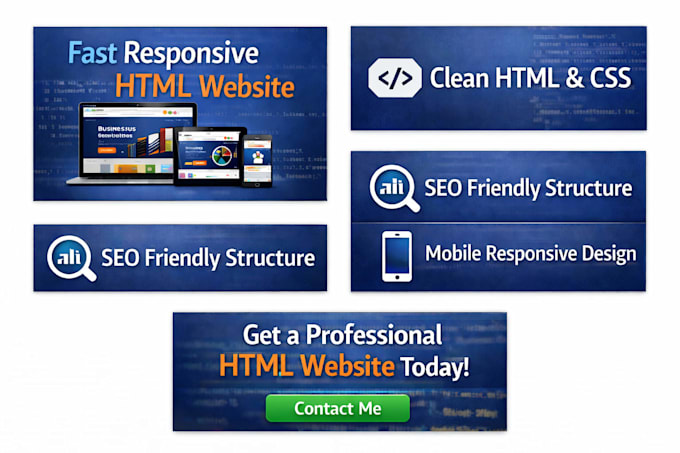 design a responsive business website or landing page using HTML CSS
