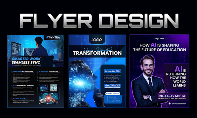 design brochure design, poster, event party and real estate flyer
