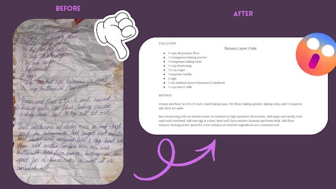 retype your files and documents