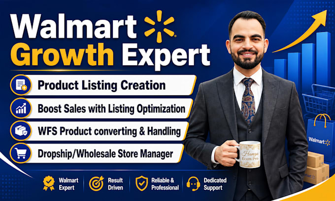 do walmart listing, wfs setup, SEO optimization,  ads management, walmart errors