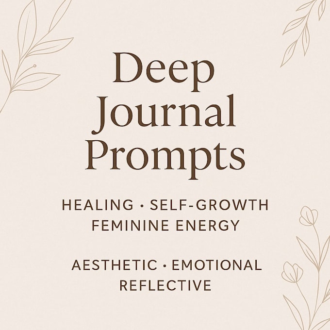 Create aesthetic journal prompts for healing and self growth by ...