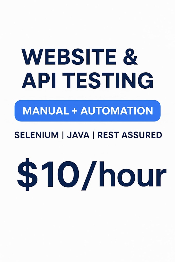 do manual testing and automation testing using selenium,java
