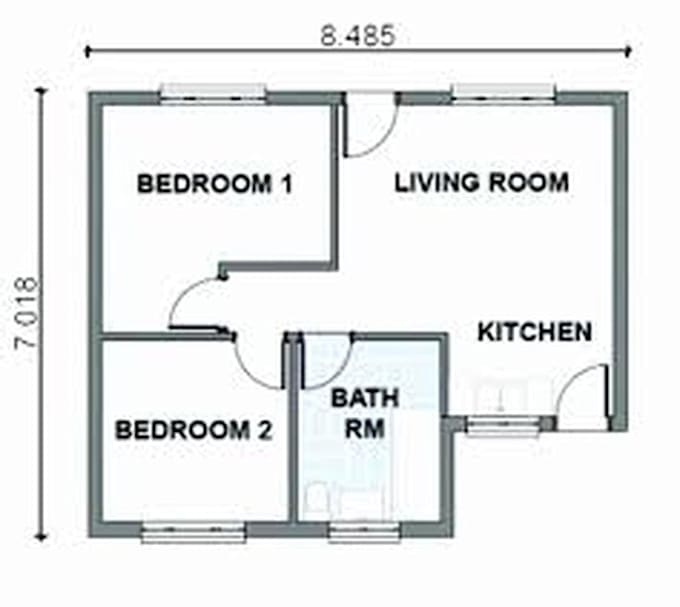 modern house map 2d floor plan architectural drawing