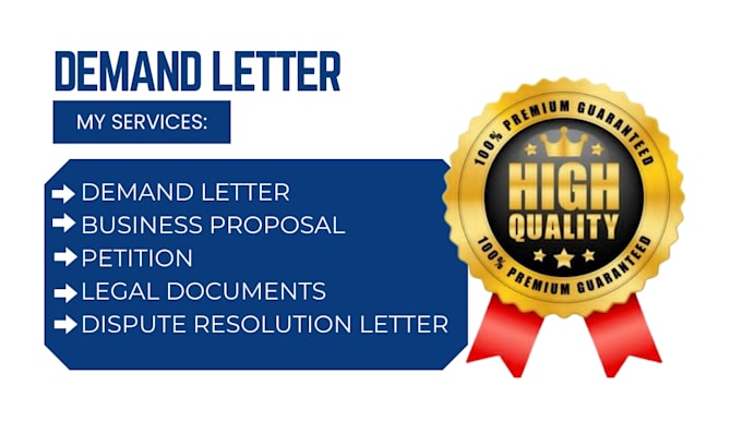 draft a dispute resolution letters, business proposal, and as US attorney