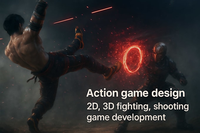 do action game design, 2d, 3d fighting, shooting game development