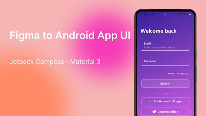 convert your figma design into android jetpack compose UI screens