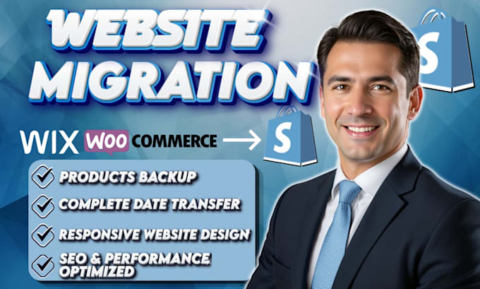 migrate your website to shopify from wix, wordpress or woocommerce