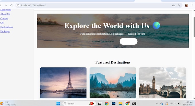 develop a professional react js website with clean UI