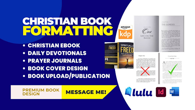 format, design christian ebook, daily devotion, prayer book journal, kdp upload