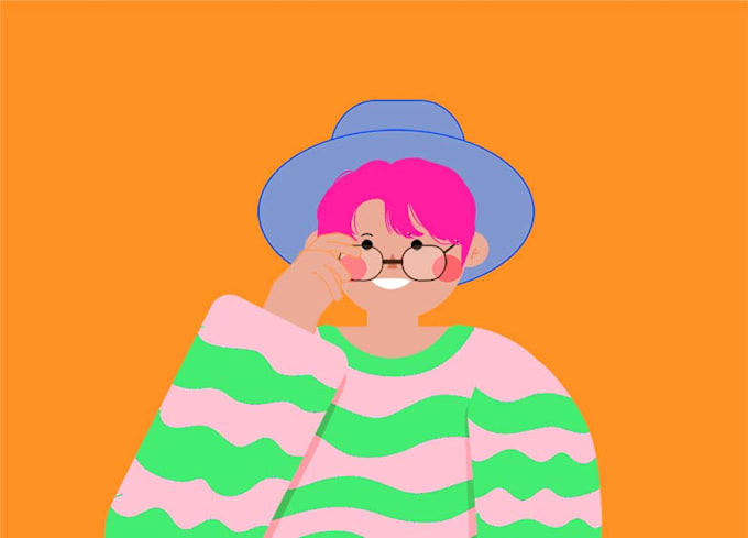 draw your personalized flat style portrait