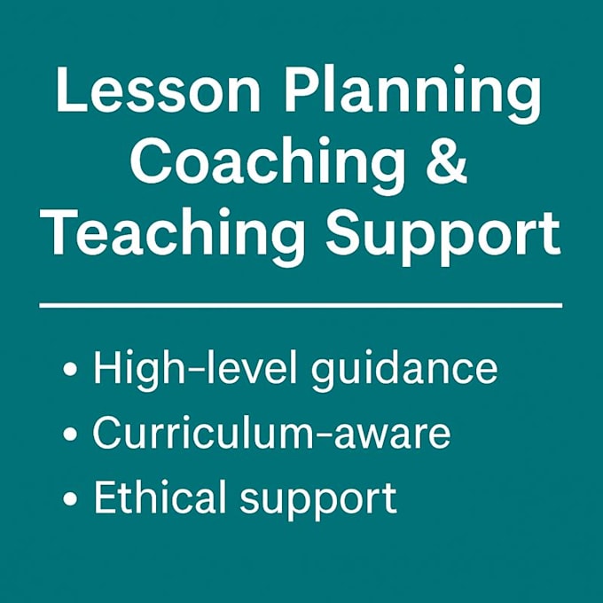 provide teaching support and lesson planning coaching