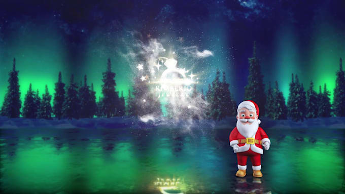 do magic santa logo animation for christmas