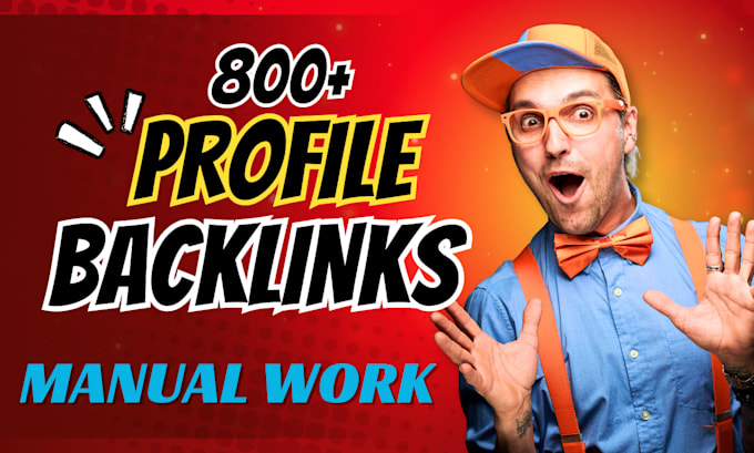 do 800 high authority profile backlinks, SEO link building