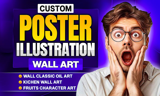 custom wall art illustrations for home or office
