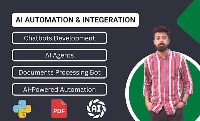 build ai automation, agents, chatbots, email bots, integrations