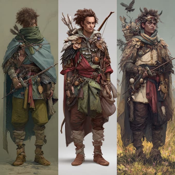 Create a character concept art for your manga or video game by ...