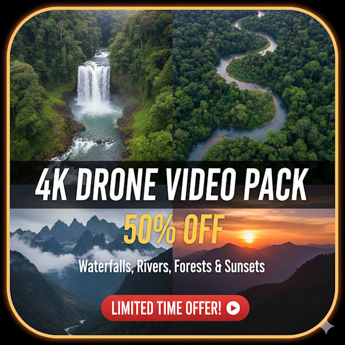 sell 99 nature drone video pack