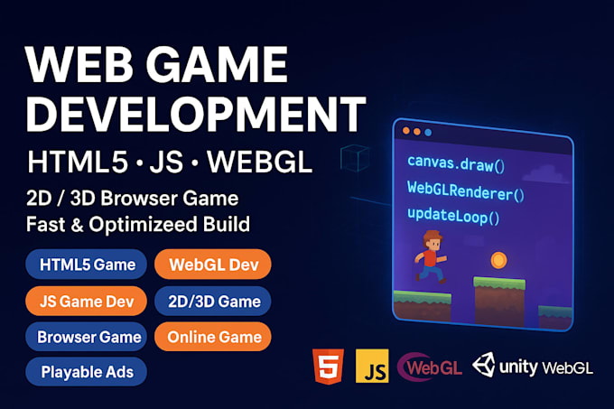 Develop web game html5 javascript browser game webgl game development ...