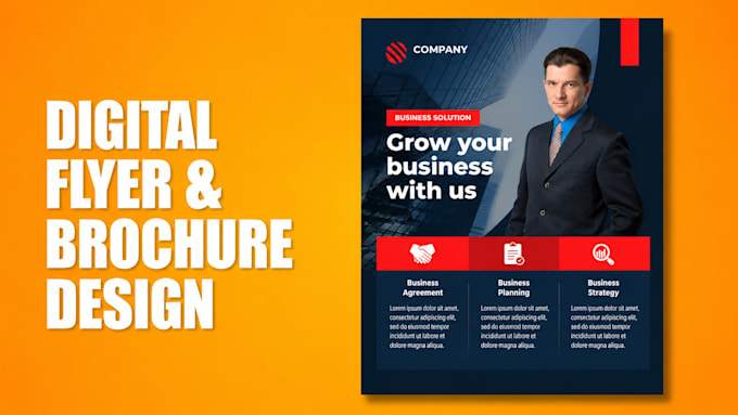 design corporate flyer, bifold, trifold brochure or booklet