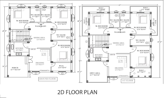 make stunning kitchen, office, restaurant floor plans for your dream space