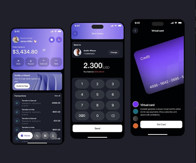 Develop fintech app payment app bank crypto wallet app ui ux design ...