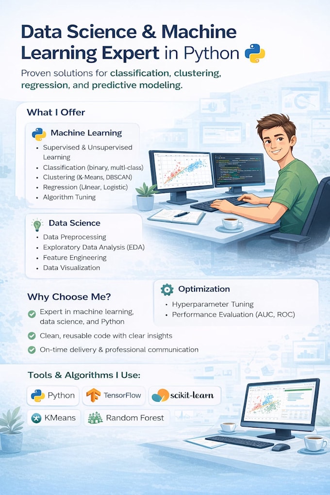 perform classification, clustering and ml analysis in python