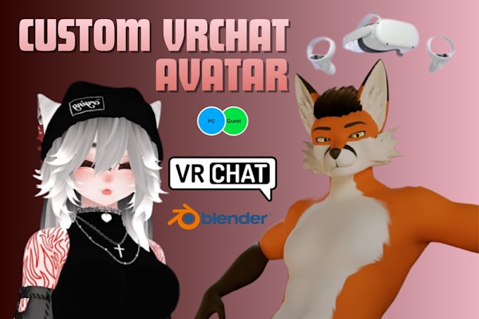 upload create custom vrchat furry avatar nfsw 3d character model anime vtuber