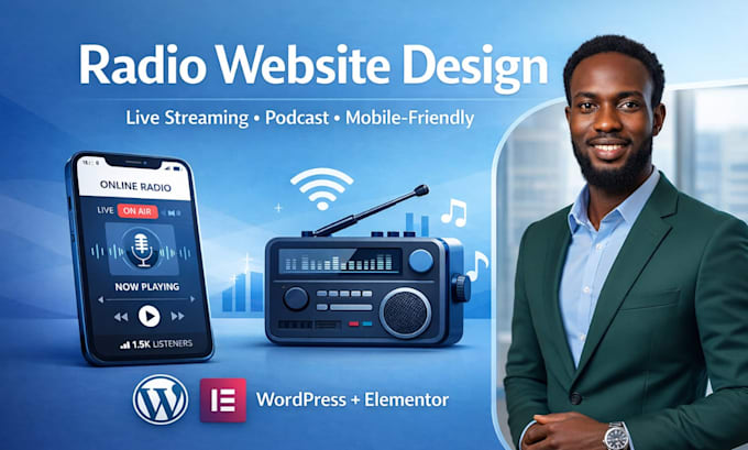 create mobile friendly radio website with streaming