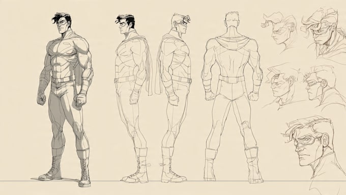 superhero character for comics