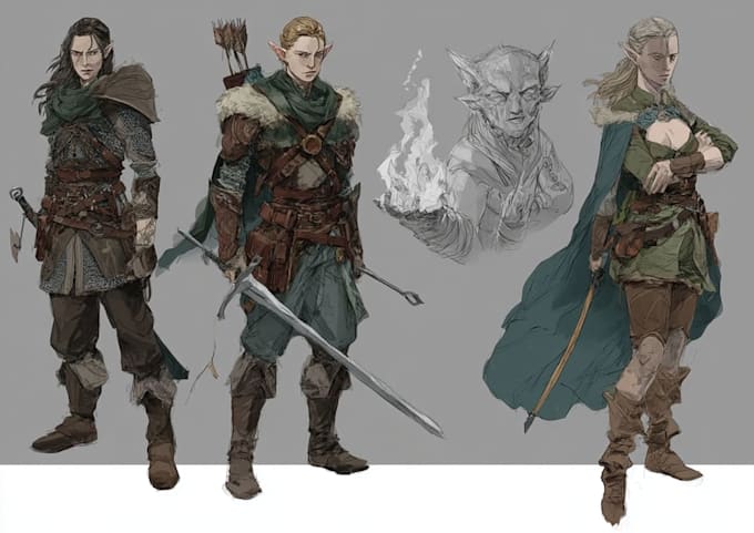 illustrate custom dungeons dragons character art