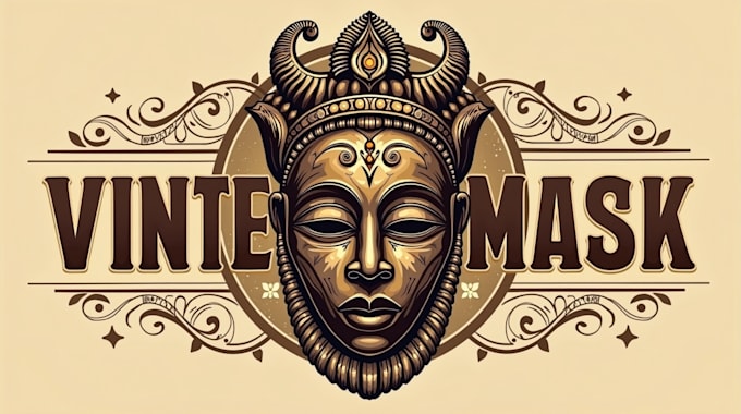 do creative business african mask logo