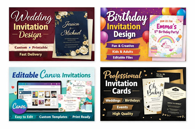 design professional invitation cards