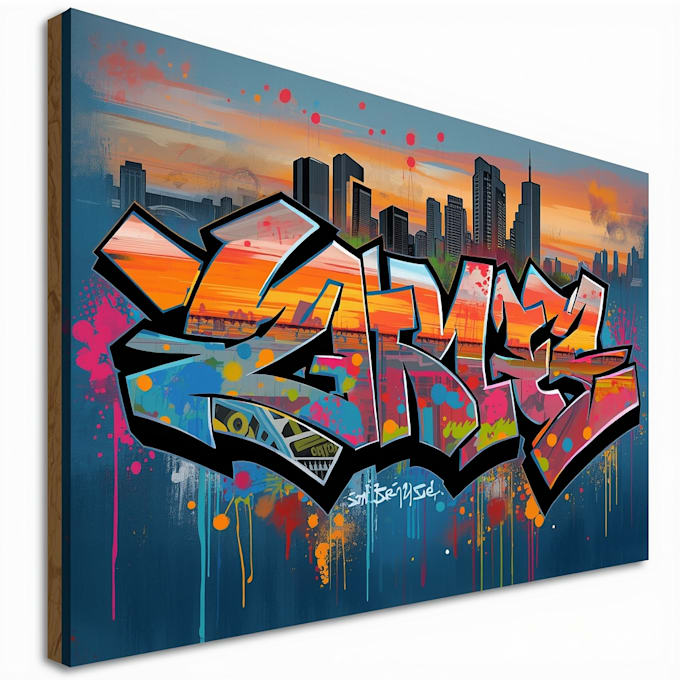 do graffiti logo, t shirt design in graffiti art