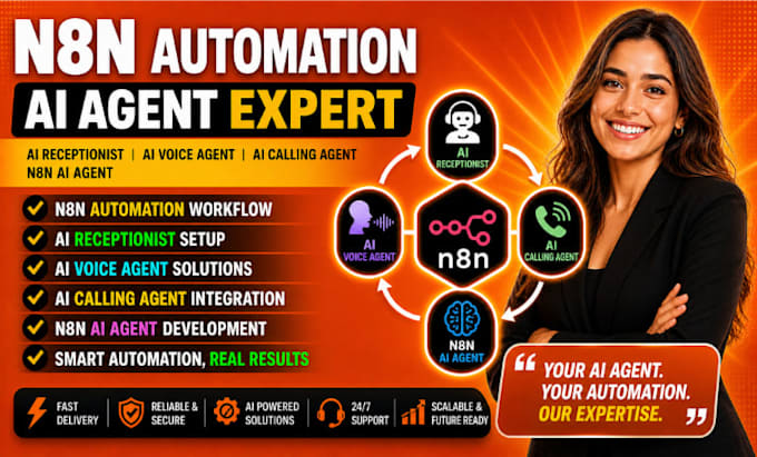 N8n automatisering, ai receptionist, ai voice agent, ai calling agent ...