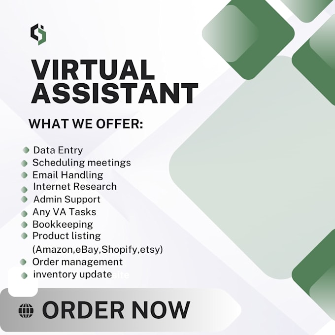 be your reliable virtual assistant for data entry admin support and e commerce