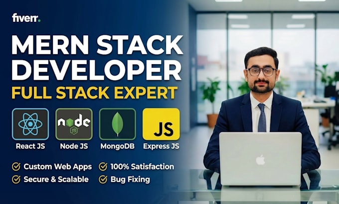 develop a custom mern stack web application using react js and node js