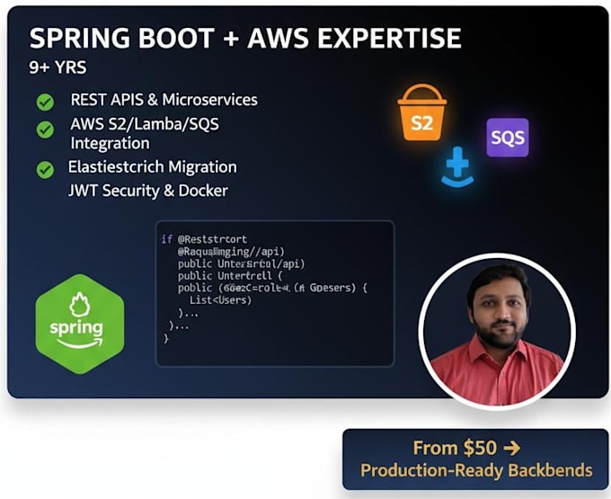 architect and develop backend in java