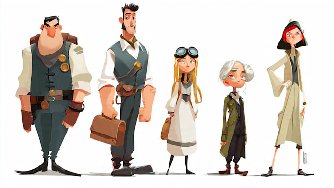 design and draw 2d characters