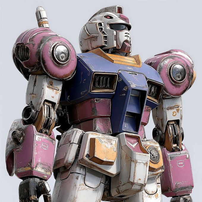 do cyberpunk, sci fi, robot, mecha character concept art
