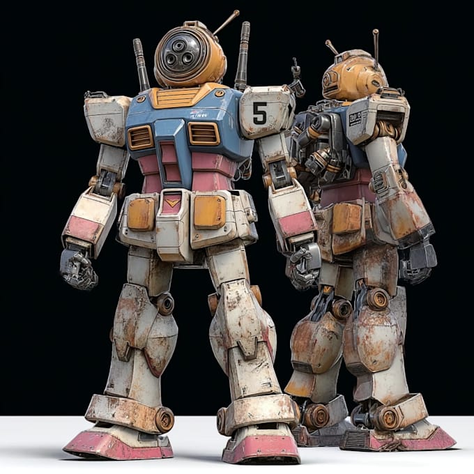 create futuristic sci fi robot character art