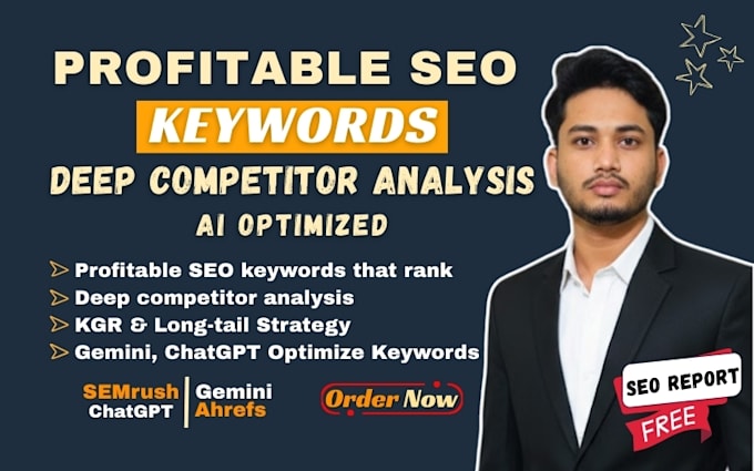 do SEO keyword research and competitor analysis using ai