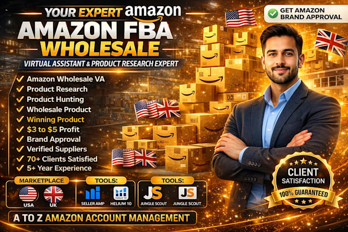 be expert amazon wholesale va for fba product research, sourcing and listing