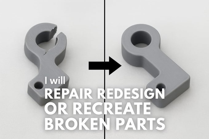 fix, or recreate broken 3d parts for printing or manufacturing